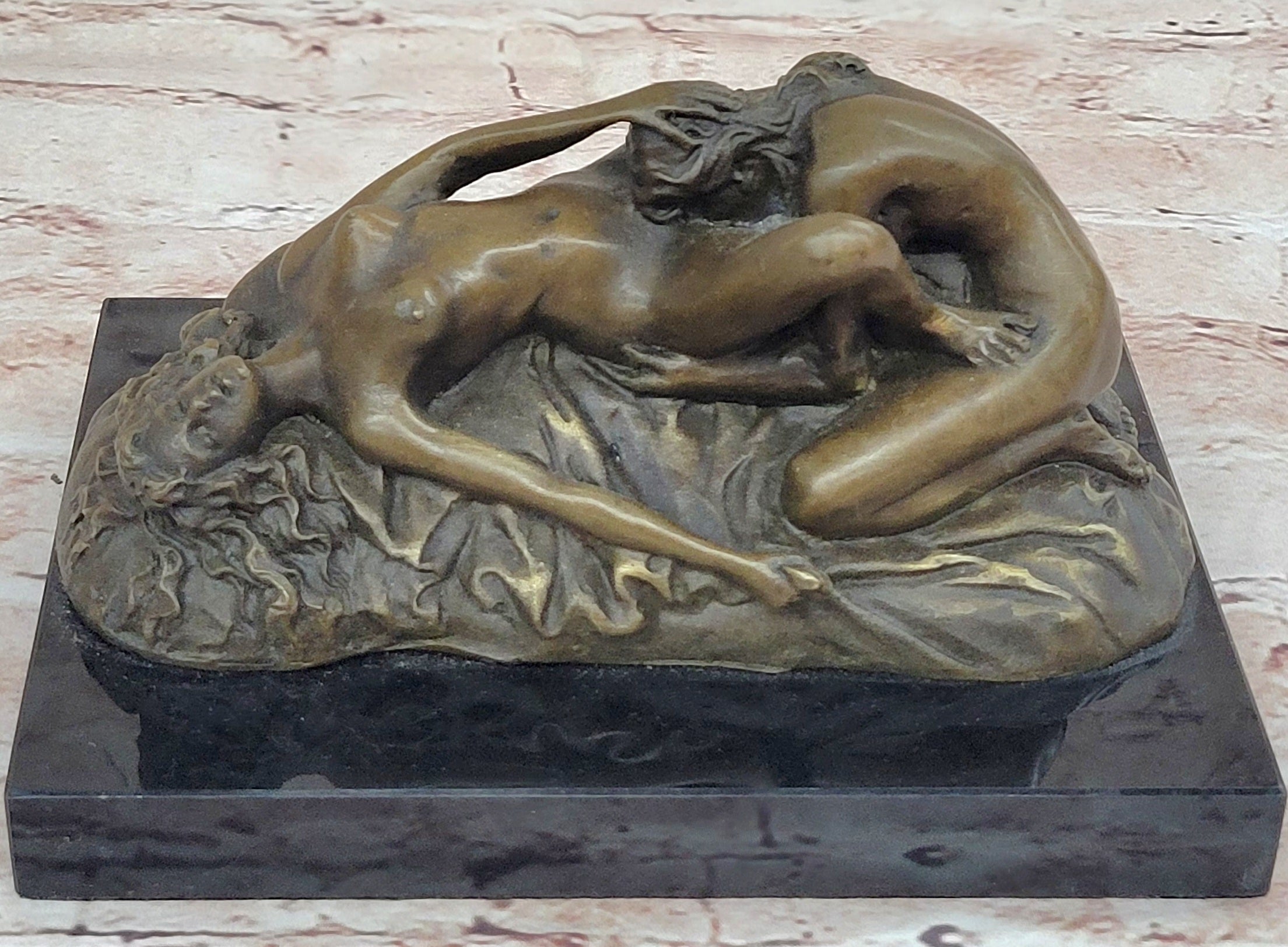Female Lovers Lesbian Oral Sex Erotic Art Statue Sculpture Mavchi Tribute to J.M. Lambeaux EPA-113