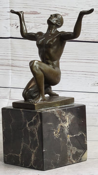 Abstract Modern Art Mid Century Nude Naked Male Athlete Bronze Sculpture Sale