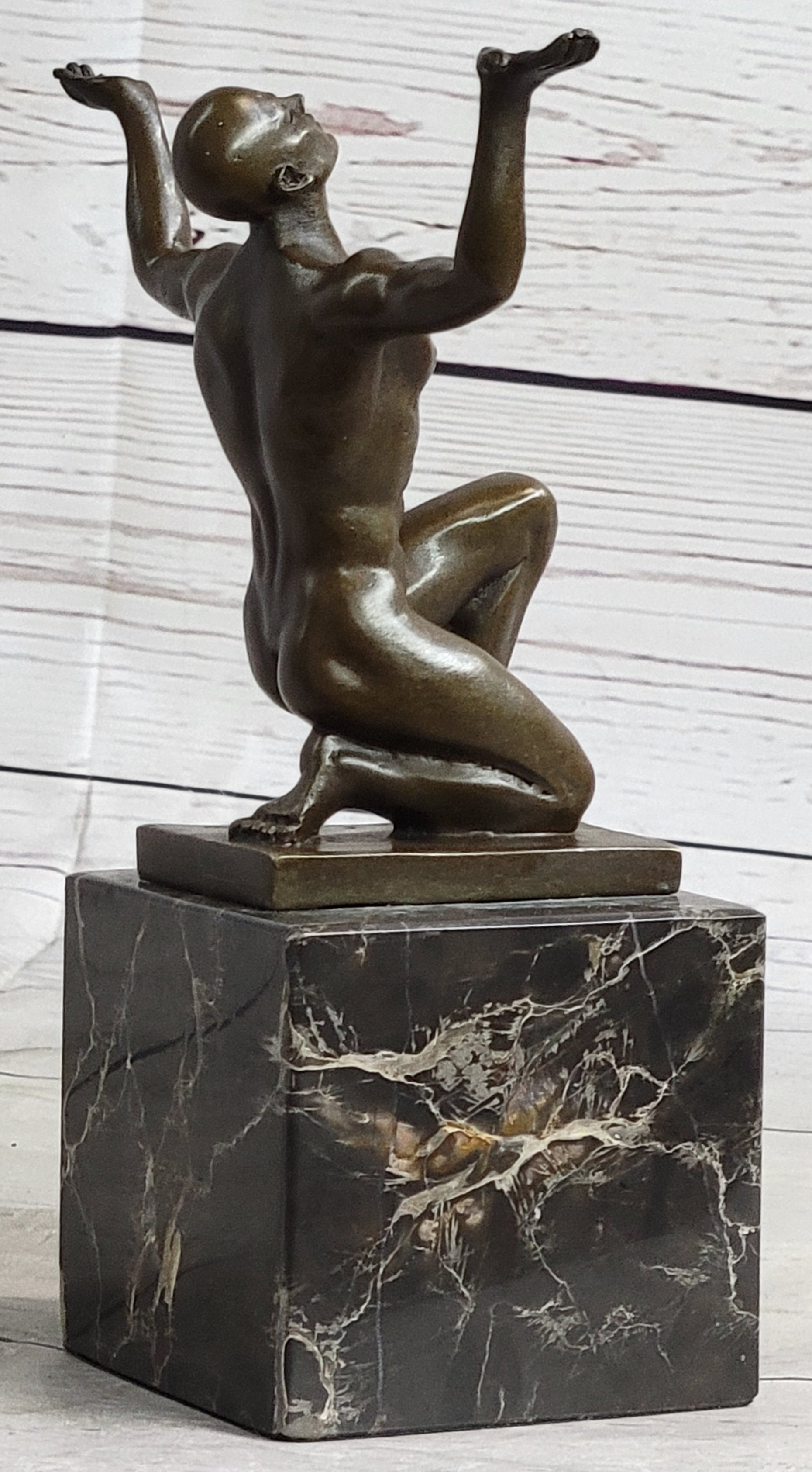 Abstract Modern Art Mid Century Nude Naked Male Athlete Bronze Sculpture Sale