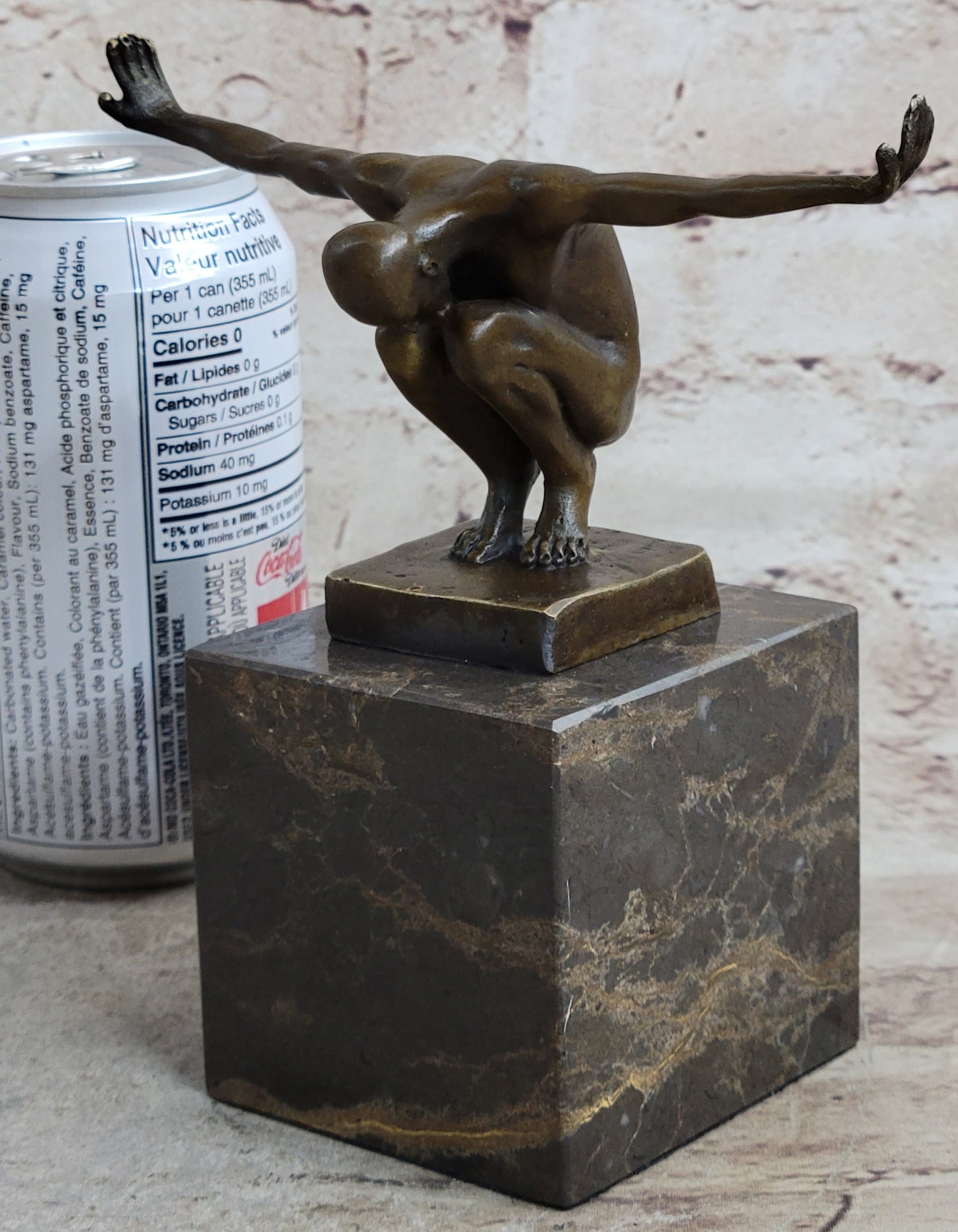 The Athlete by Miguel Lopez Solid Bronze Sculpture
