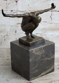 Signed Original Miguel Lopez (Milo) The Athlete Bronze Sculpture