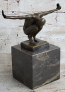 The Athlete by Miguel Lopez Solid Bronze Sculpture