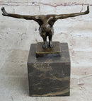 Signed Original Miguel Lopez (Milo) The Athlete Bronze Sculpture