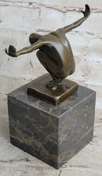 Signed Original Miguel Lopez (Milo) The Athlete Bronze Sculpture