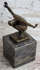 The Athlete by Miguel Lopez Solid Bronze Sculpture