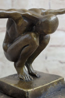 Signed Original Miguel Lopez (Milo) The Athlete Bronze Sculpture