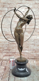 Bronze Sculpture Erotic Art Deco Vintage Style Figure Statue by Cesaro
