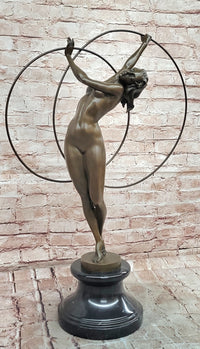 Bronze Sculpture Erotic Art Deco Vintage Style Figure Statue by Cesaro