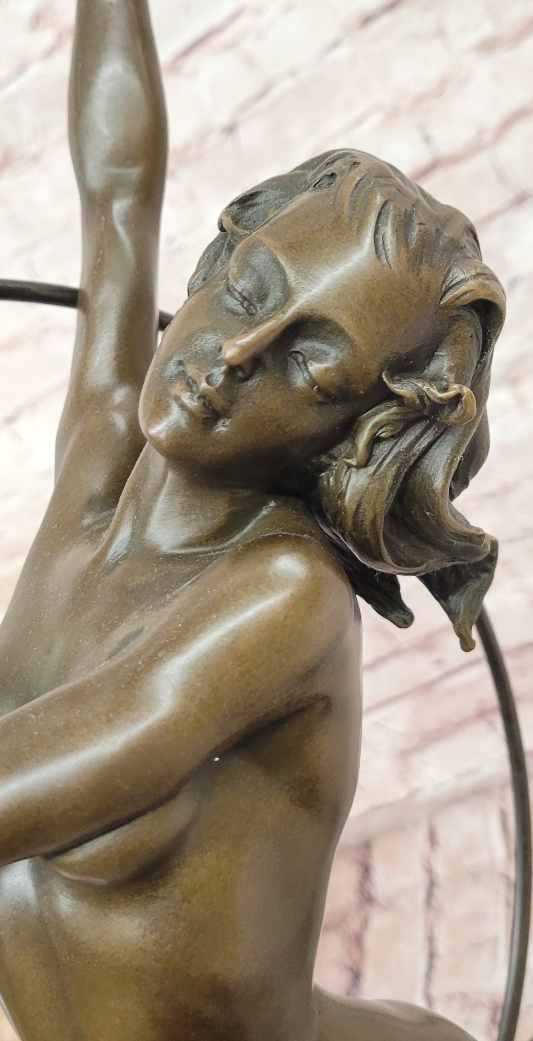 Bronze Sculpture Erotic Art Deco Vintage Style Figure Statue by Cesaro