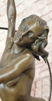 Bronze Sculpture Erotic Art Deco Vintage Style Figure Statue by Cesaro
