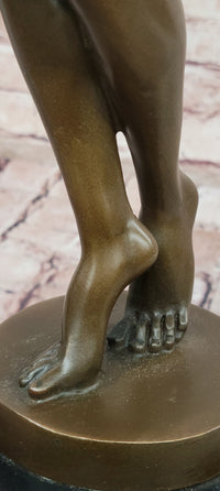 Bronze Sculpture Erotic Art Deco Vintage Style Figure Statue by Cesaro