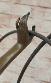 Bronze Sculpture Erotic Art Deco Vintage Style Figure Statue by Cesaro