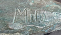 Soccer Trick Shot Bronze Sculpture on Marble Base