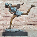 Signed Original Milo Male Running Girl Sport Trophy Genuine Bronze Sculpture Statue