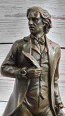 18th or 19th Century Man Bronze Sculpture on Marble Base