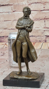Bronze 19th-Century Gentleman in Formal Attire Signed Milo