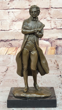 Bronze 19th-Century Gentleman in Formal Attire Signed Milo