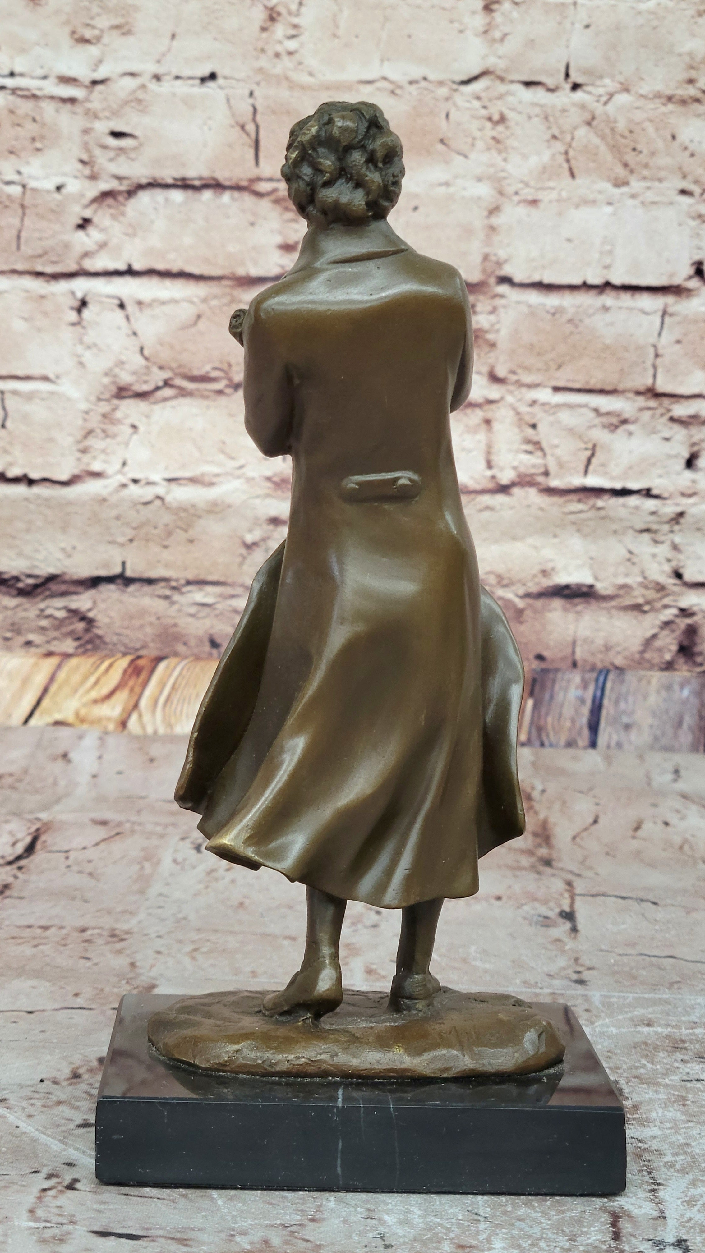 Bronze 19th-Century Gentleman in Formal Attire Signed Milo