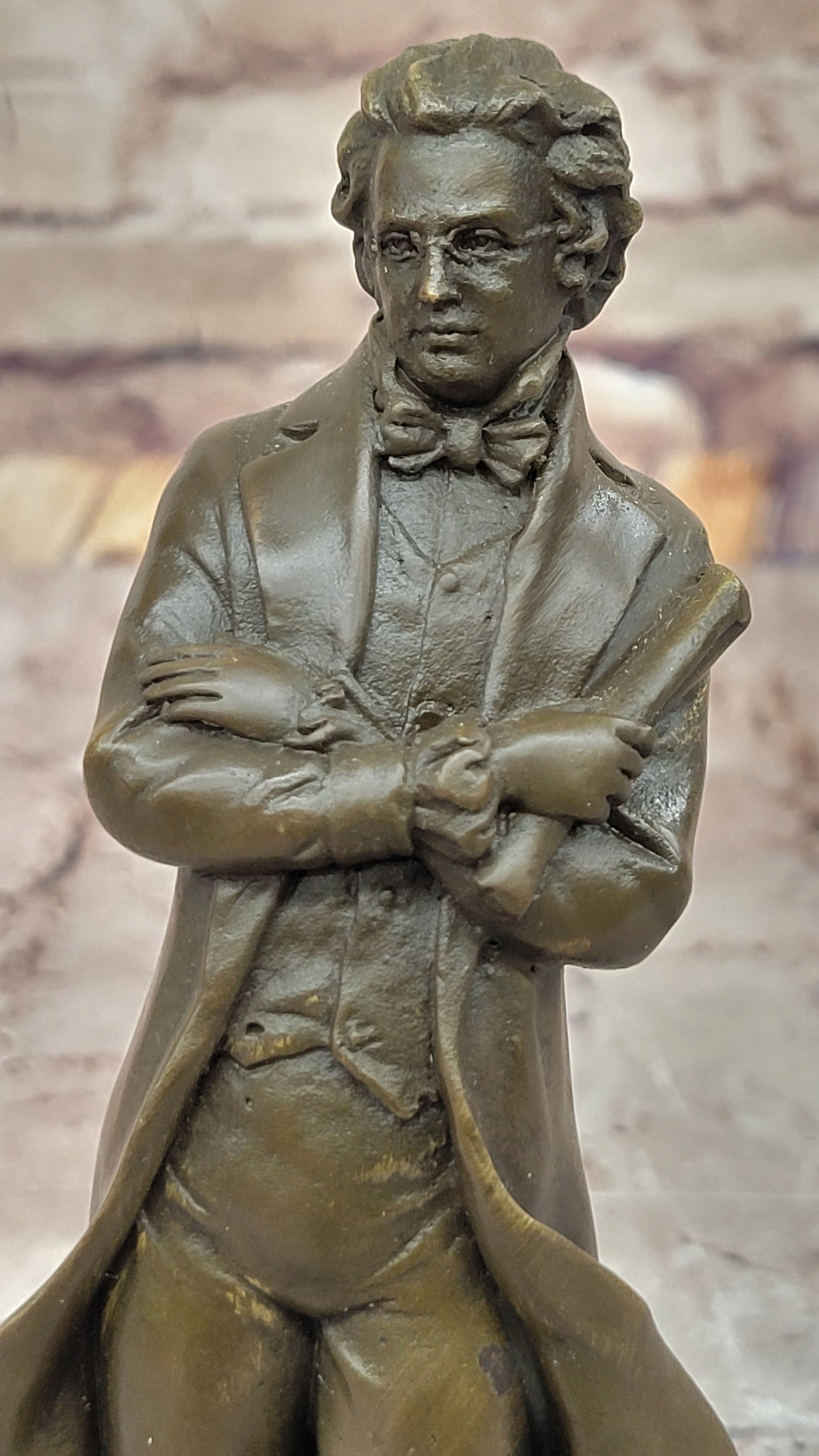 Bronze 19th-Century Gentleman in Formal Attire Signed Milo