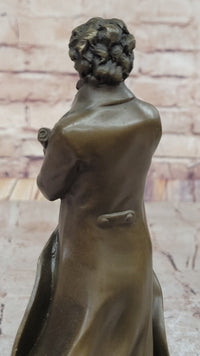 Bronze 19th-Century Gentleman in Formal Attire Signed Milo