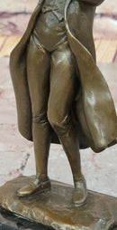 Bronze 19th-Century Gentleman in Formal Attire Signed Milo