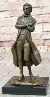 Bronze 19th-Century Gentleman in Formal Attire Signed Milo