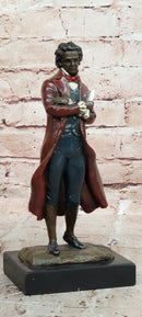 Hand Made Genuine Bronze Figurine of Franz Schubert Signed Milo Artwork
