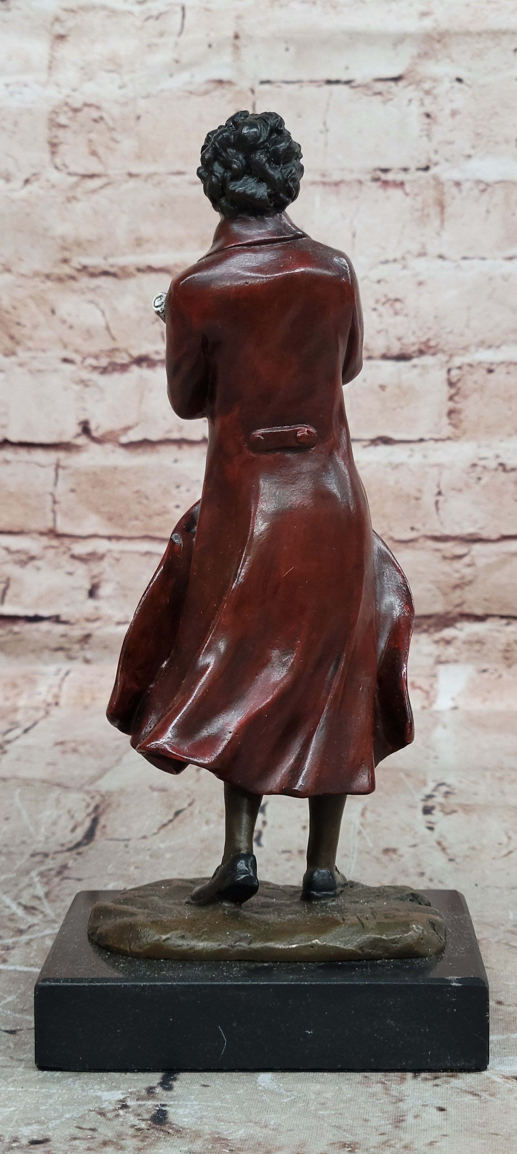 Hand Made Genuine Bronze Figurine of Franz Schubert Signed Milo Artwork