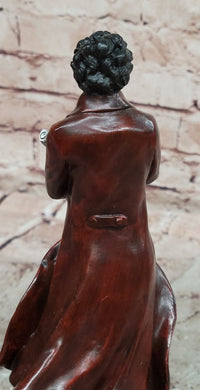Hand Made Genuine Bronze Figurine of Franz Schubert Signed Milo Artwork