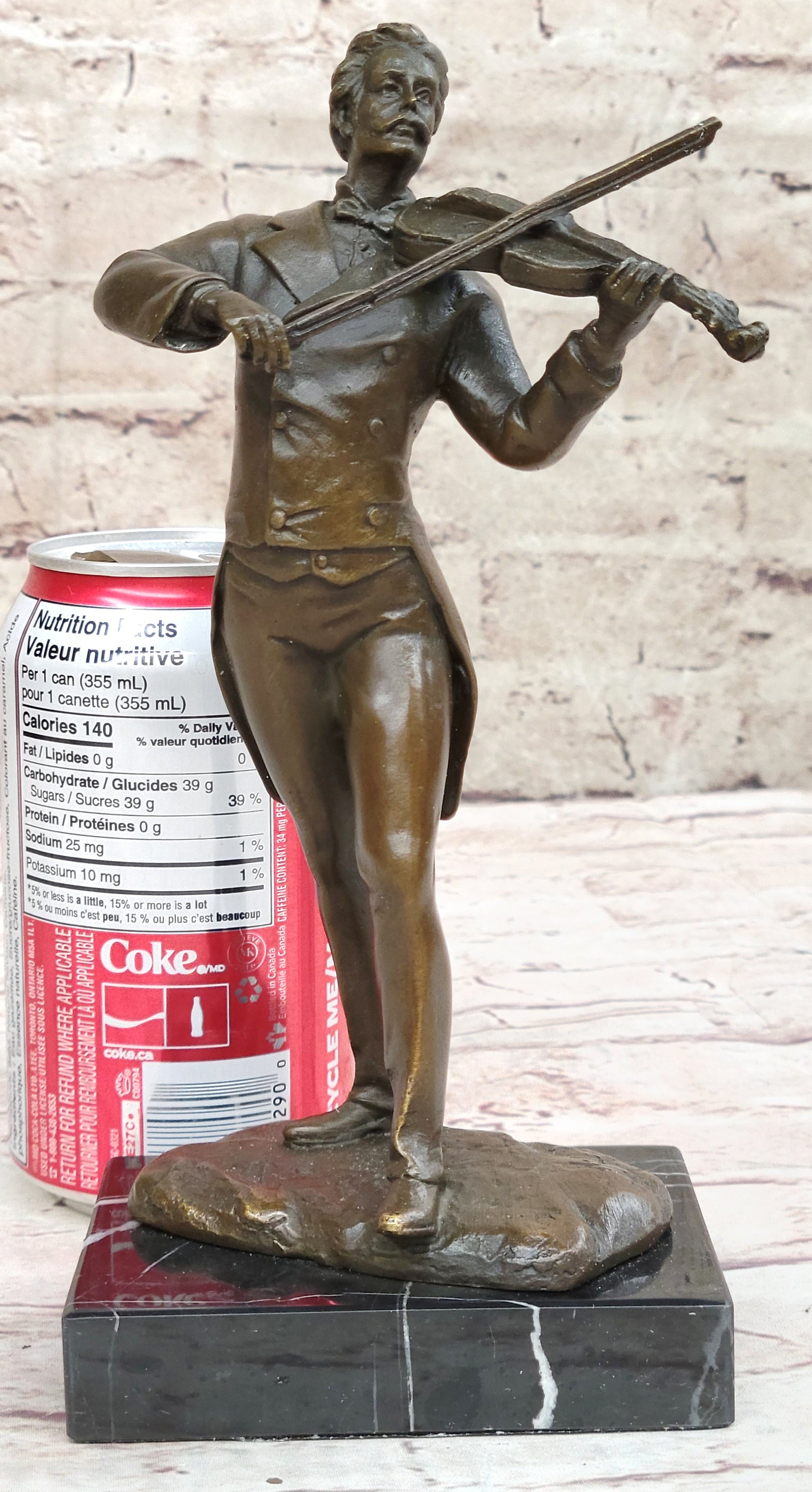 Bronze Johann Strauss Playing Violin Hot Cast Figure