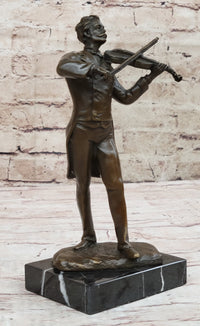 Bronze Johann Strauss Playing Violin Hot Cast Figure