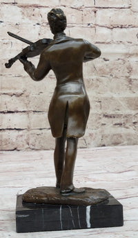 Bronze Johann Strauss Playing Violin Hot Cast Figure