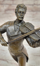 Bronze Johann Strauss Playing Violin Hot Cast Figure