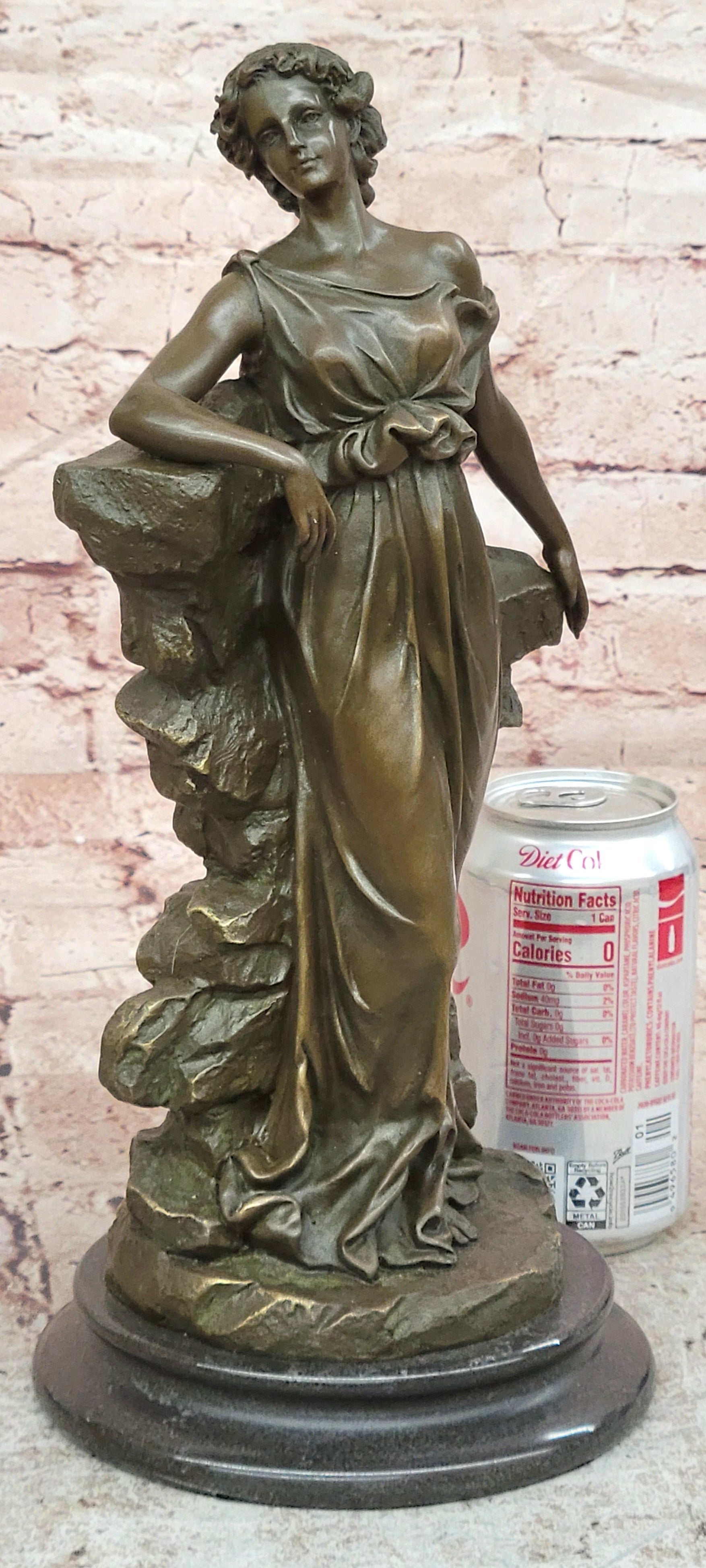 Classical Gorgeous Woman Genuine Bronze Sculpture by Preiss Art Deco Statue