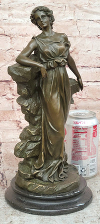 Classical Gorgeous Woman Genuine Bronze Sculpture by Preiss Art Deco Statue