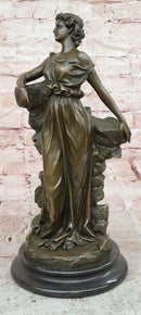 Classical Gorgeous Woman Genuine Bronze Sculpture by Preiss Art Deco Statue