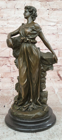 Classical Gorgeous Woman Genuine Bronze Sculpture by Preiss Art Deco Statue