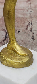 Signed Original Aldo Vitaleh Gymnast Sport Trophy Genuine Bronze Sculpture Figurine