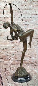 Signed Mirval Extra Large Art Deco Figurine Diana the Huntress with Bow Bronze Sculpture