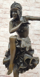 Chiparus Art Deco Bronze Female Dancer 27" x 10.5"