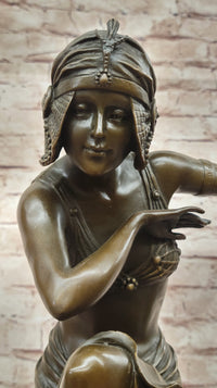 Chiparus Art Deco Bronze Female Dancer 27" x 10.5"