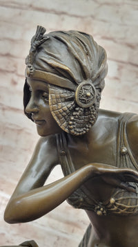 Chiparus Art Deco Bronze Female Dancer 27" x 10.5"