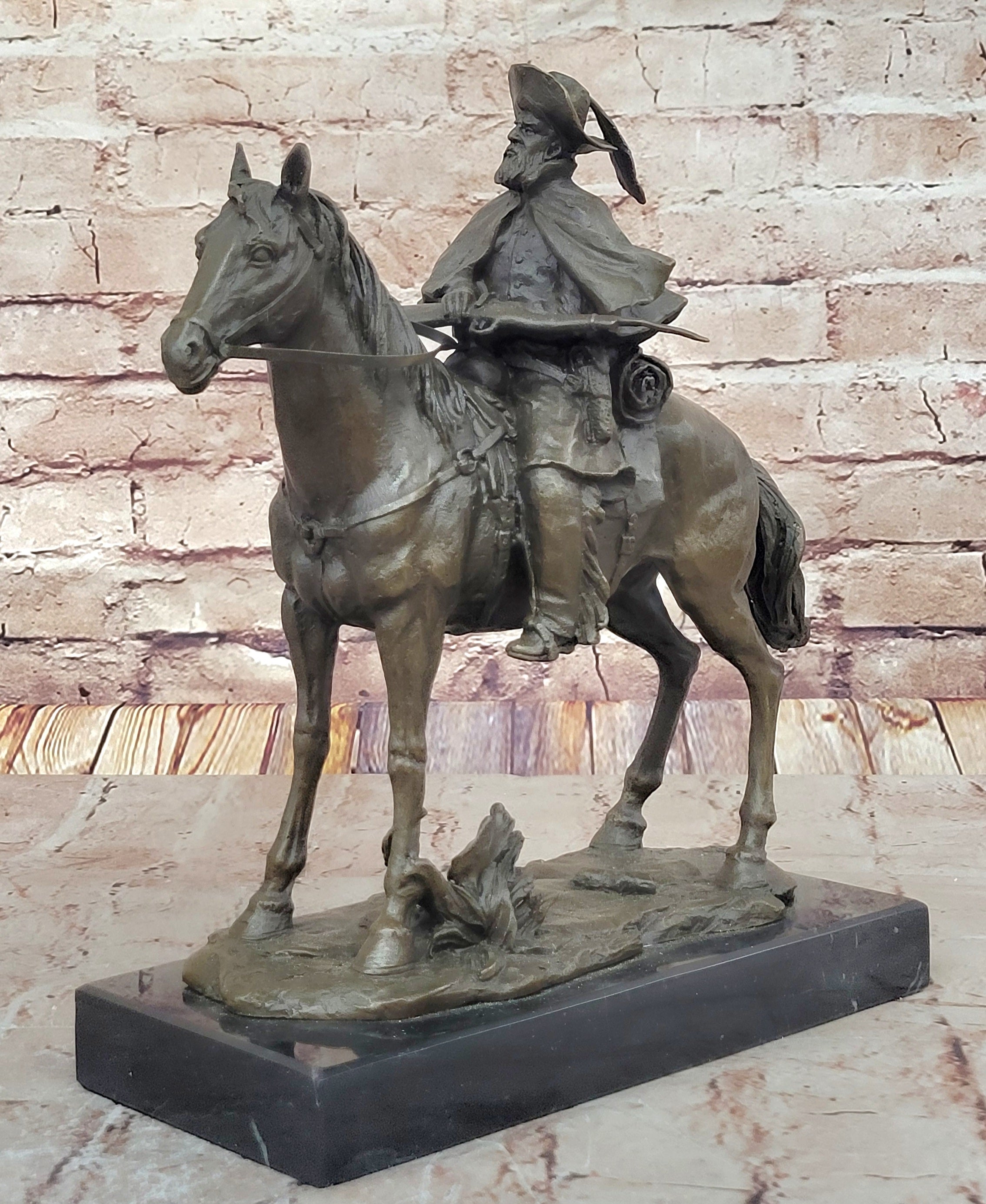 Bronze Explorer on Horseback – Historical Sculpture