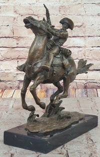 Galloping Cowboy with Revolver – Bronze Western Sculpture Remington