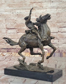Galloping Cowboy with Revolver – Bronze Western Sculpture Remington