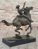 Galloping Cowboy with Revolver – Bronze Western Sculpture Remington