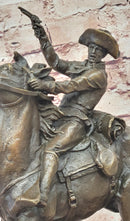 Galloping Cowboy with Revolver – Bronze Western Sculpture Remington
