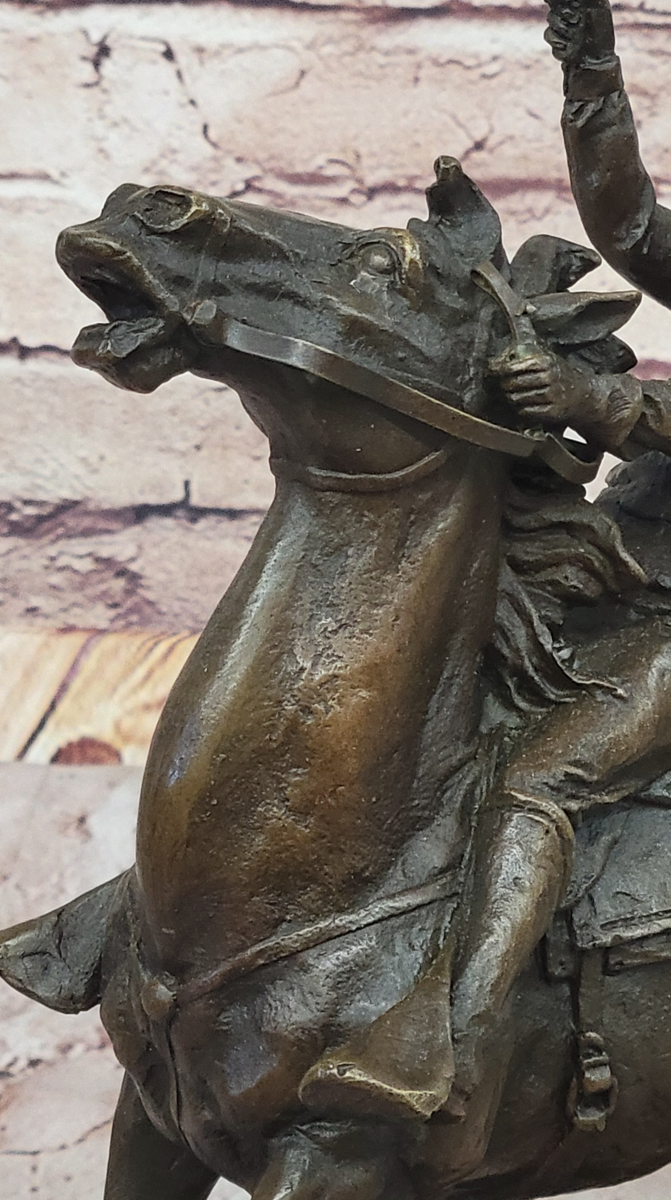 Galloping Cowboy with Revolver – Bronze Western Sculpture Remington