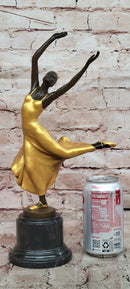Signed Original Pascal Delor Vintage ''Ballerina Girl'' Bronze Sculpture Figurine