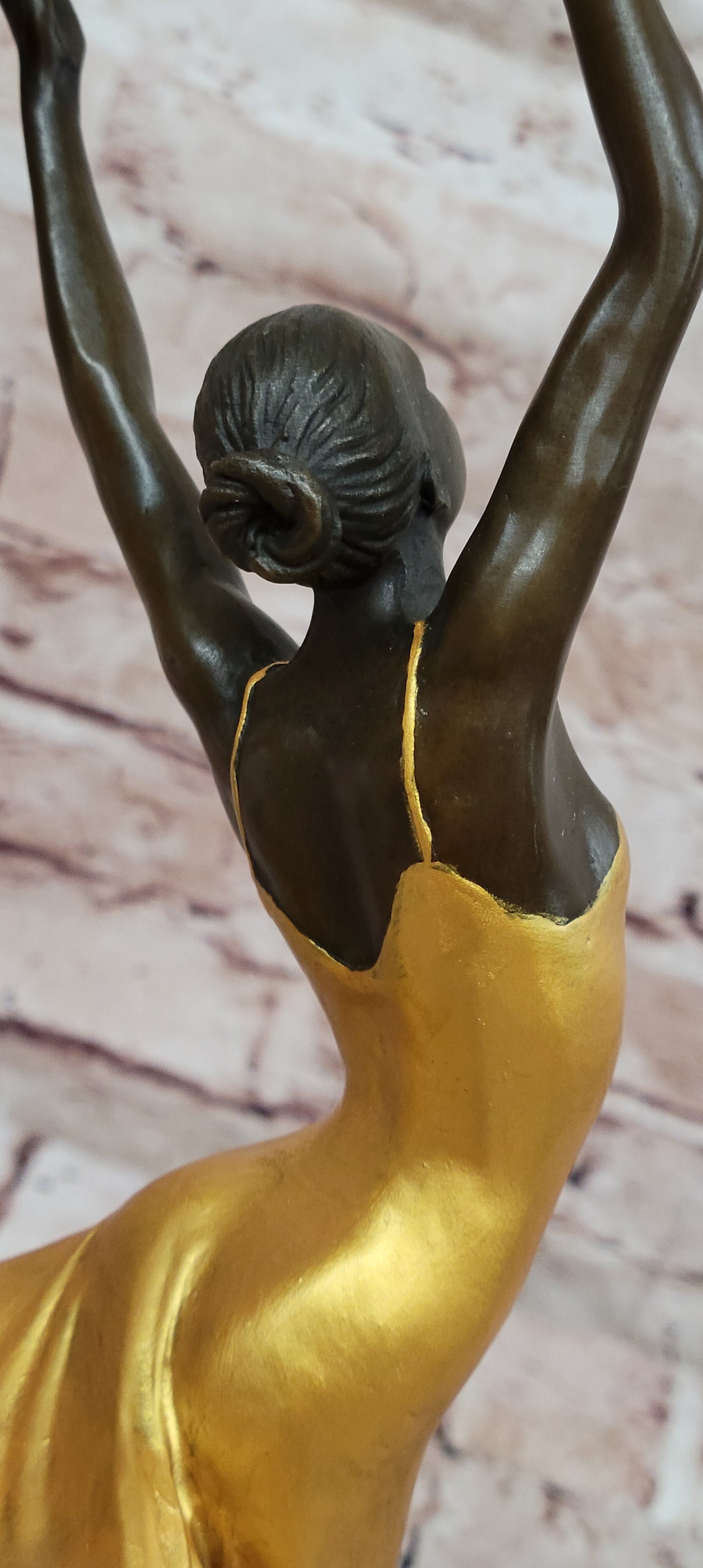 Signed Original Pascal Delor Vintage ''Ballerina Girl'' Bronze Sculpture Figurine